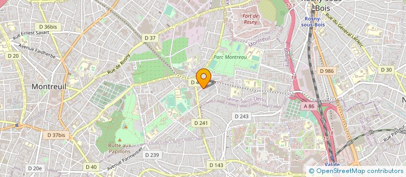 localisation de l'entreprise EDINSON FLEURS à MONTREUIL