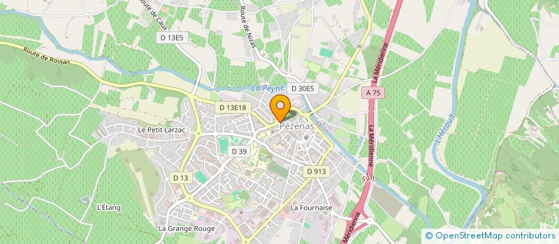 localisation de l'entreprise EDISONG à PEZENAS