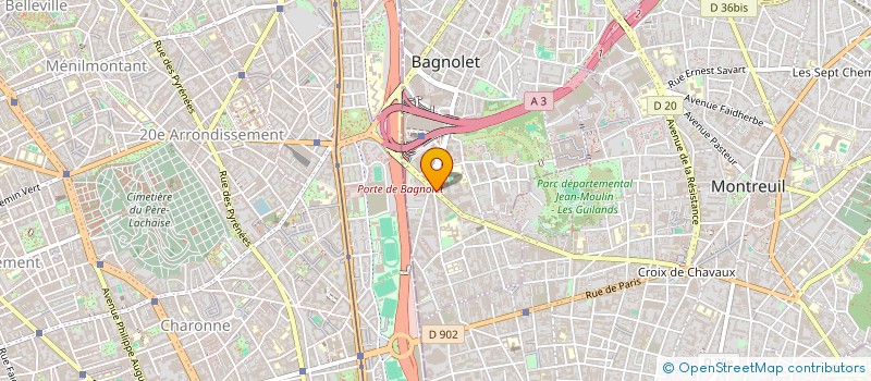 localisation de l'entreprise EDITCOM à BAGNOLET