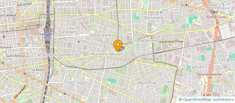 localisation de l'entreprise EDITH BALANDRAS  VILLEURBANNE