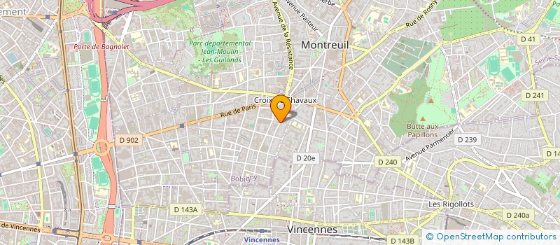 localisation de l'entreprise EDITION CAHIERS SPECTACLE & AUDIOVISUEL à MONTREUIL
