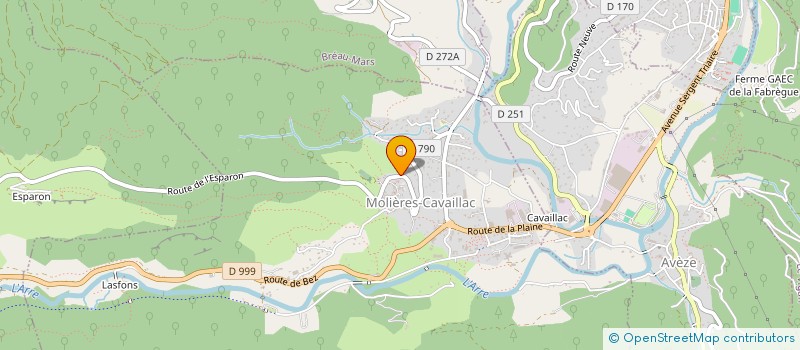 localisation de l'entreprise EDITION CONTRA-BASS  MOLIERES-CAVAILLAC