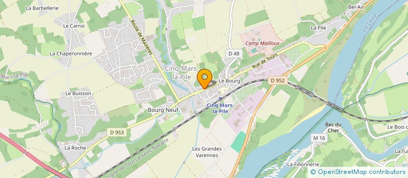 localisation de l'entreprise EDITION DE L OREILLE CASSEE  CINQ-MARS-LA-PILE