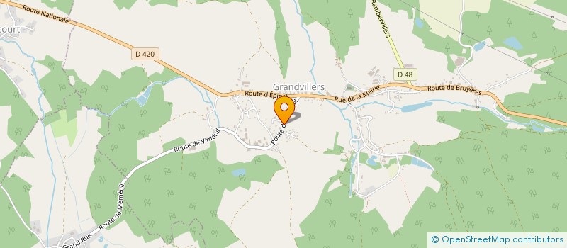 localisation de l'entreprise EDITION DES GOELANDS ARGENTES  GRANDVILLERS