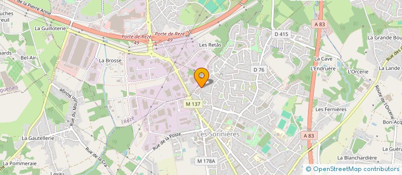 localisation de l'entreprise EDITION DU VERSEAU  LES SORINIERES