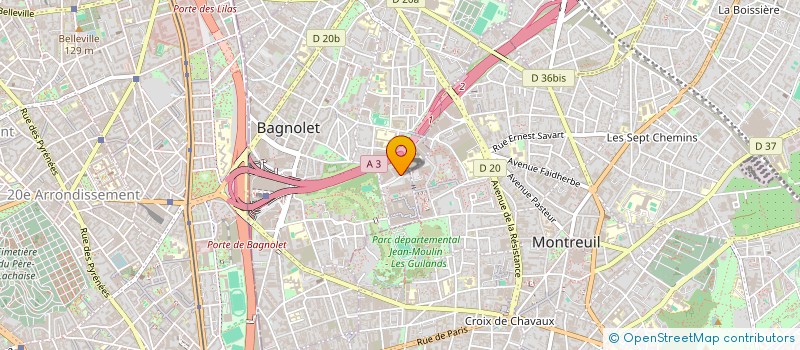 localisation de l'entreprise EDITION FRANCE OBSEQUES à BAGNOLET