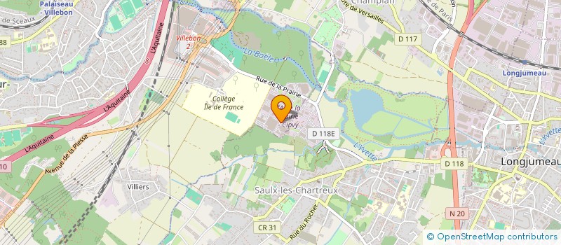 localisation de l'entreprise EDITION INFORMATIQUE ET LASER à VILLEBON-SUR-YVETTE