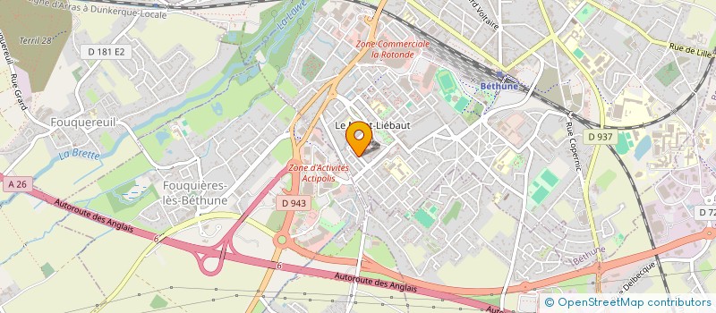 localisation de l'entreprise EDITIONS DES HAUTS DE FRANCE à BETHUNE