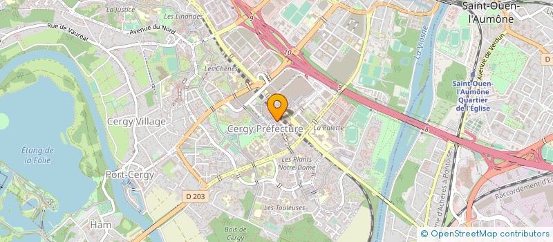 localisation de l'entreprise EDITIONS GRAND CARACTERE FRANCOIS GALLIOT EDITEUR  CERGY