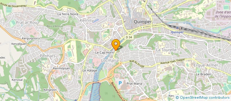 localisation de l'entreprise EDITIONS L'ARC ET LA FLECHE  QUIMPER