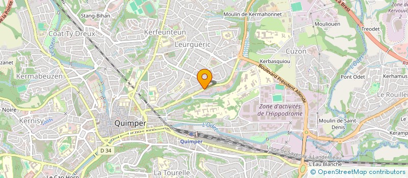 localisation de l'entreprise EDITIONS NOUVELLES DU FINISTERE  QUIMPER