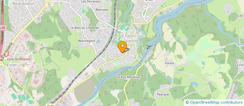 localisation de l'entreprise EDITIONS PROJECT-ILES  LE PALAIS-SUR-VIENNE