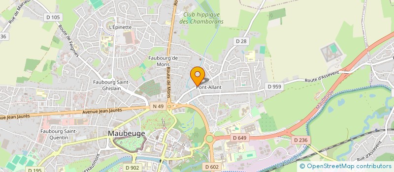 localisation de l'entreprise EDITIONS TL  MAUBEUGE