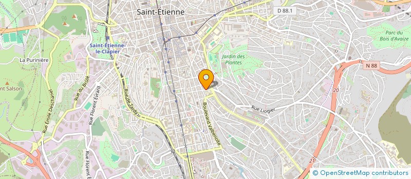 localisation de l'entreprise EDITONLY à SAINT-ETIENNE