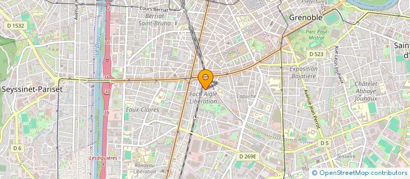 localisation de l'entreprise EDIWEB & COM' à GRENOBLE