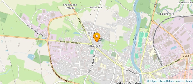 localisation de l'entreprise EDJ ELECTRICITE  CHATEAU-GONTIER-SUR-MAYENNE