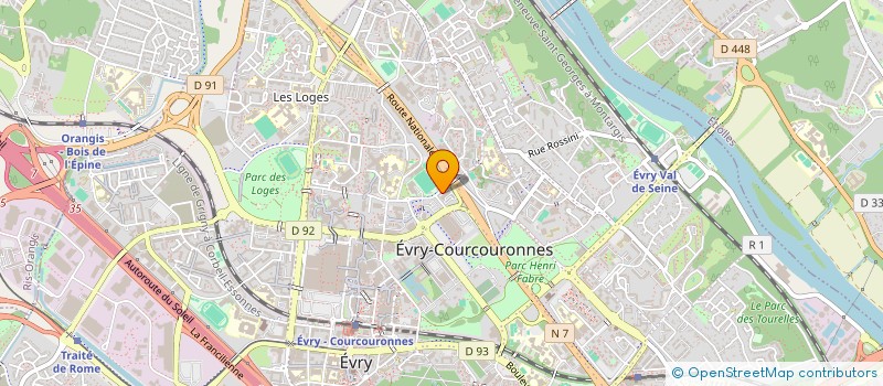 localisation de l'entreprise EDJI RH  EVRY-COURCOURONNES