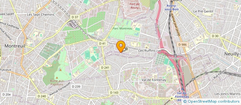 localisation de l'entreprise EDM SENTIERS à MONTREUIL