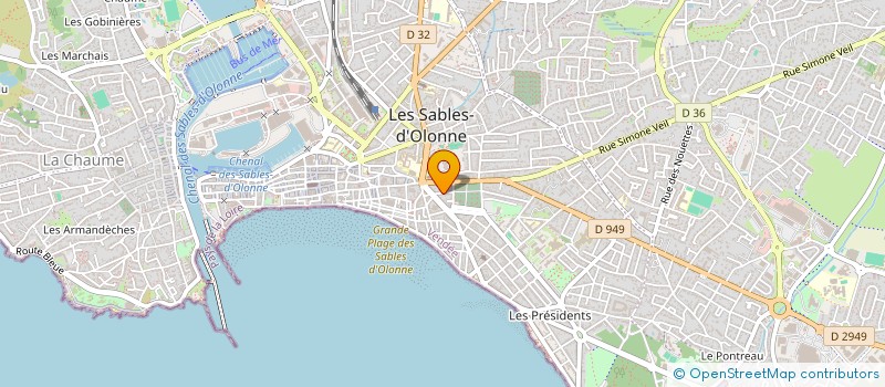 localisation de l'entreprise EDMAR à LES SABLES D'OLONNE