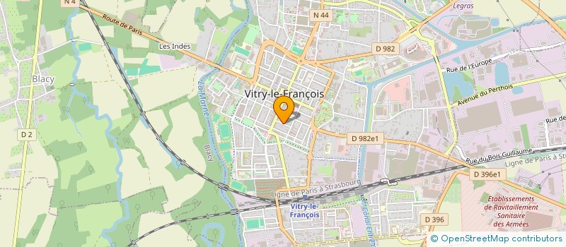 localisation de l'entreprise EDME à VITRY-LE-FRANCOIS