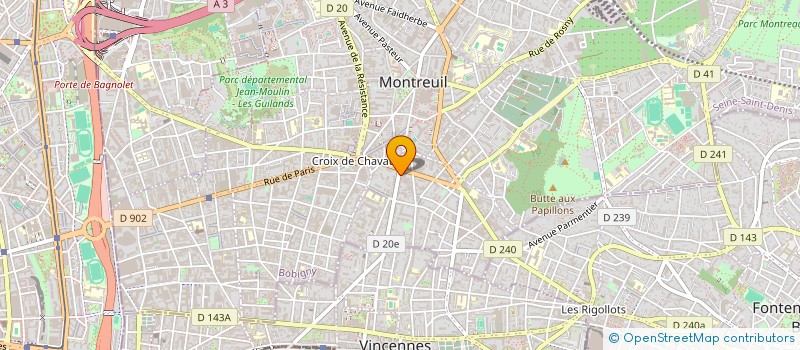 localisation de l'entreprise EDORNET à MONTREUIL