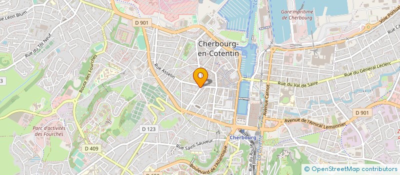 localisation de l'entreprise EDOUARD MONCHECOURT - COMMISSAIRE DE JUSTICE ASSOCIE  CHERBOURG-EN-COTENTIN