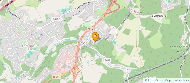 localisation de l'entreprise EDP 86  LIGUGE