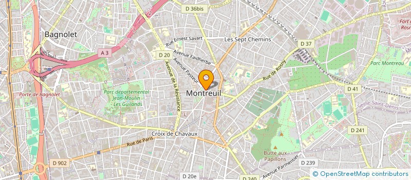 localisation de l'entreprise EDRA à MONTREUIL