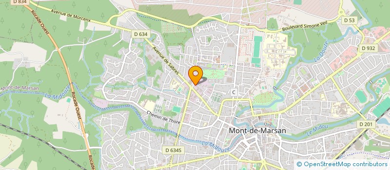 localisation de l'entreprise EDSR TEAM 40 à MONT-DE-MARSAN