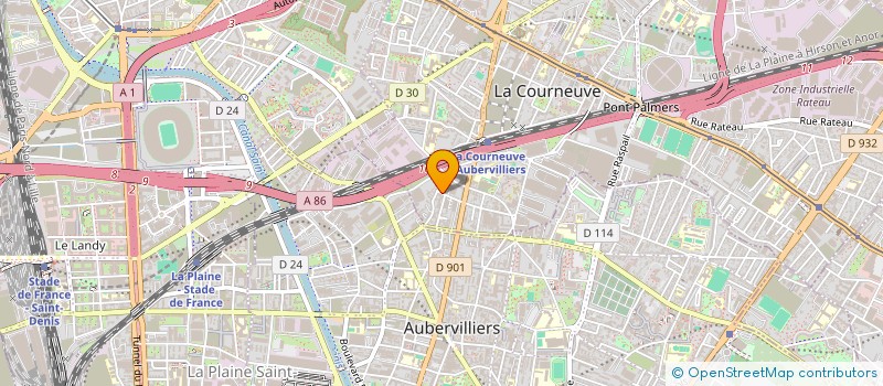 localisation de l'entreprise EDUC'ACTEUR à LA COURNEUVE
