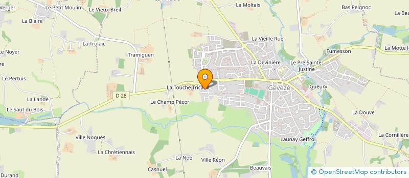 localisation de l'entreprise EDUC-LAB  GEVEZE