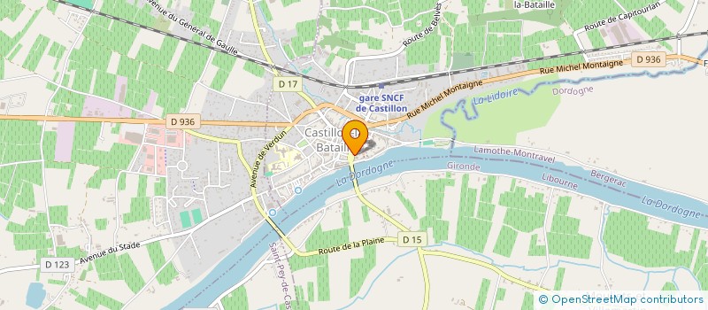 localisation de l'entreprise EDUCATION BOXE COMMUNAUTE DE COMMUNES CASTILLON  CASTILLON-LA-BATAILLE