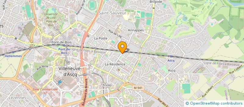 localisation de l'entreprise EDUCATION ET REEDUCATION DE LA JEUNESSE PAR LE LOISIR EN SIGLE EREJEL à VILLENEUVE-D'ASCQ