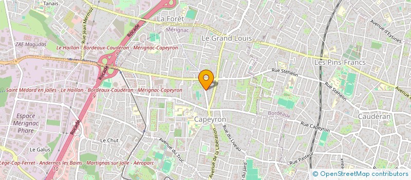 localisation de l'entreprise EDUCATION ET TENNIS ELITE  MERIGNAC