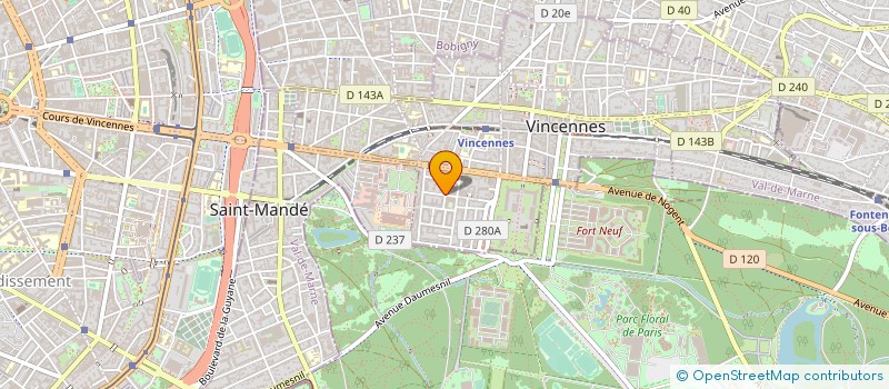 localisation de l'entreprise EDUCATION PAR L ECOLE LIBRE POUR POTENTIEL HAUT OU ENFANTS PRECOCES à VINCENNES