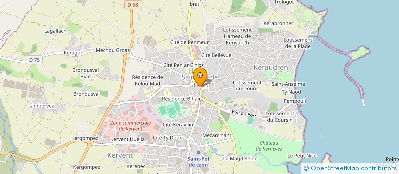 localisation de l'entreprise EDUCATION SPORTIVE CANINE DU LEON  PLOUENAN