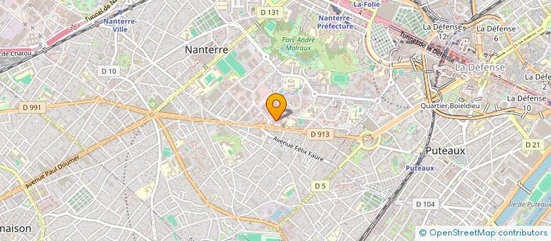 localisation de l'entreprise EDUGROUPE à NANTERRE