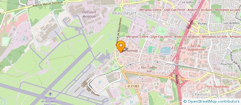 localisation de l'entreprise EDUPRAT FORMATIONS à MERIGNAC