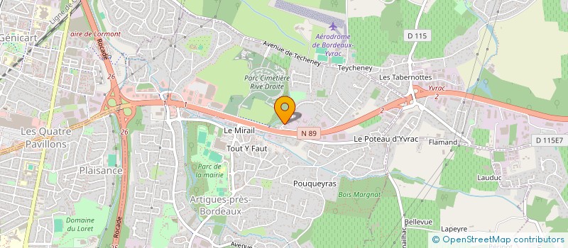 localisation de l'entreprise EDV DEVELOPPEMENT à ARTIGUES-PRES-BORDEAUX
