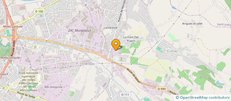 localisation de l'entreprise EDVIRE  CUNAC