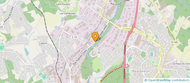 localisation de l'entreprise EDVIZ à LIMOGES