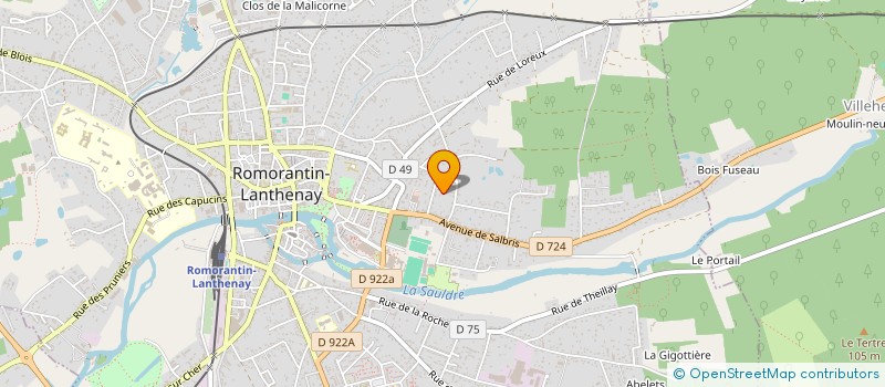 localisation de l'entreprise EDWARD  ROMORANTIN-LANTHENAY