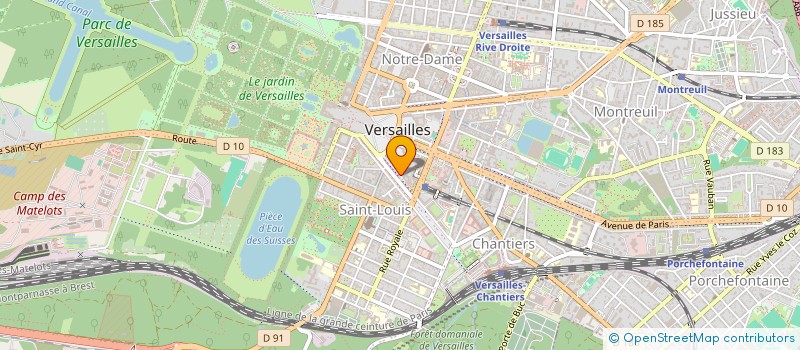 localisation de l'entreprise EE à VERSAILLES