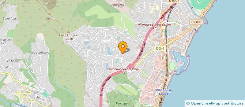 localisation de l'entreprise EEAG à VILLENEUVE-LOUBET