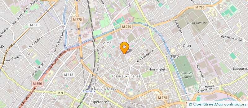 localisation de l'entreprise EECKE  ROUBAIX