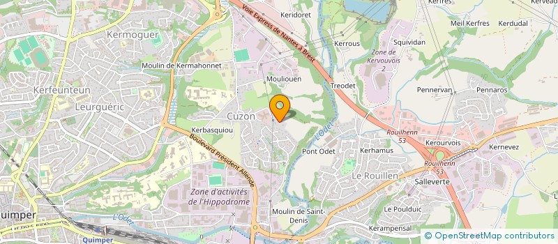 localisation de l'entreprise EERI à QUIMPER