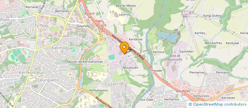 localisation de l'entreprise EERI29 à QUIMPER