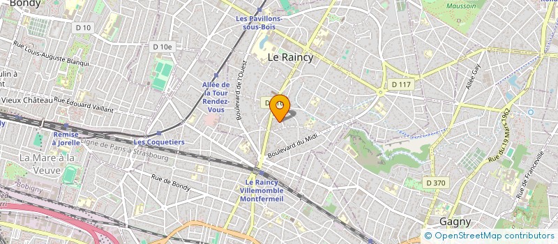 localisation de l'entreprise EF AUDITION à VILLEMOMBLE