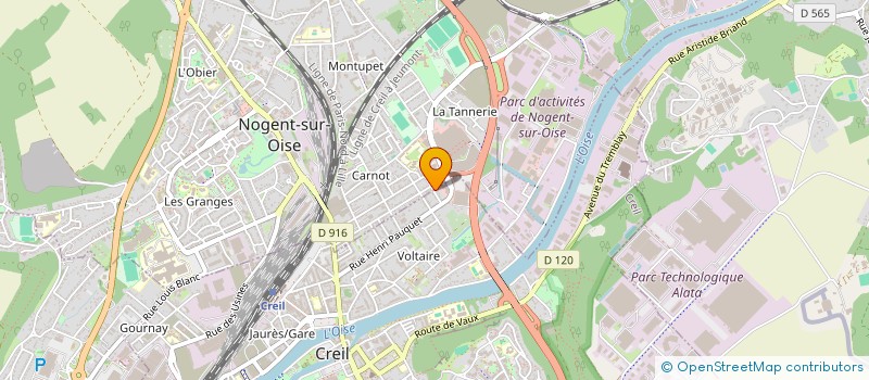 localisation de l'entreprise EF BAT  CREIL