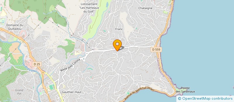 localisation de l'entreprise EF BATIMENT à SAINTE-MAXIME
